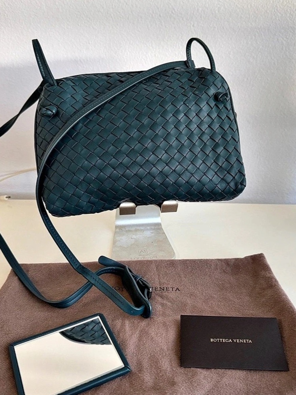 Bottega Veneta Nodini Crossbody Bag in Green